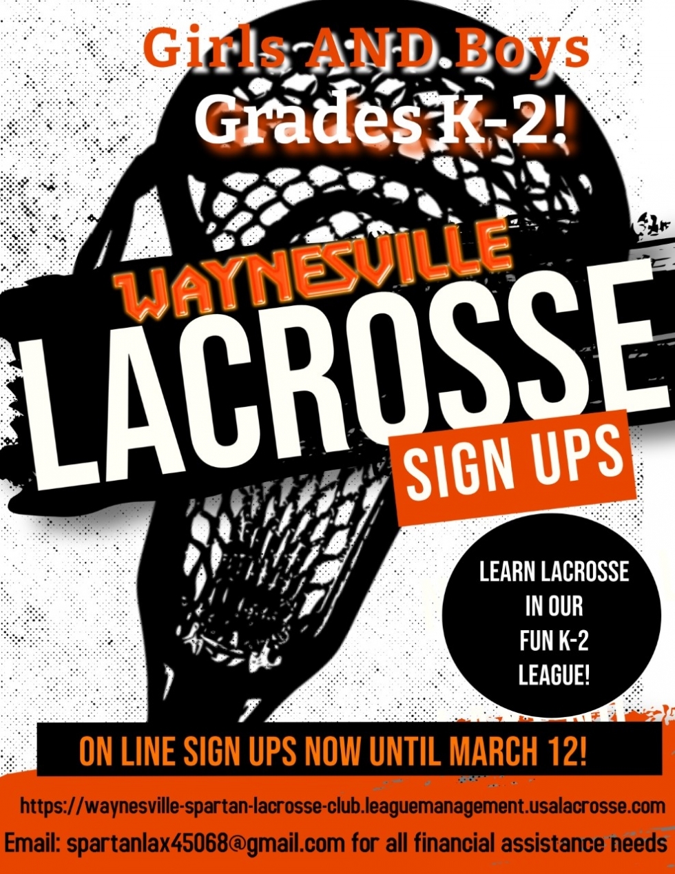 Waynesville Lacrosse Signups poster